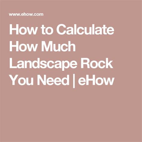 how to figure for landscape rock?
