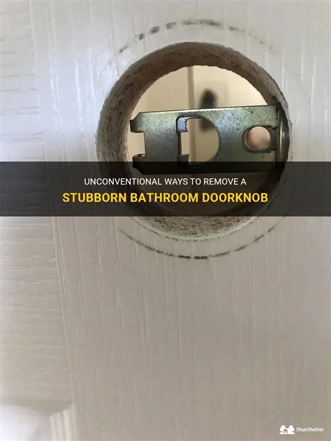 How To Get Wierd Bathroom Doorsknob Off?