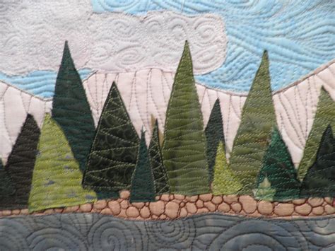 how to make a realistic tree in quilting landscape?