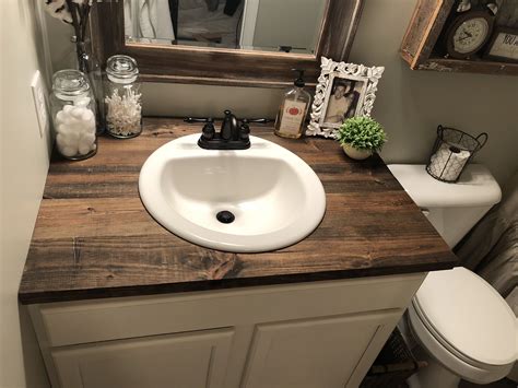 how to make a wood bathroom vanity top?