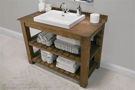 How To Make A Wood Bathroom Vanity With A Shelf?