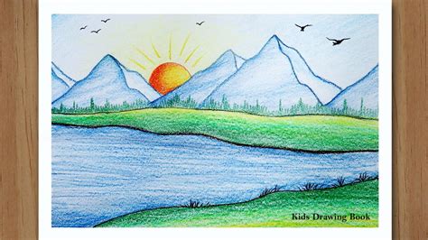 how to make landscape with color pencils?