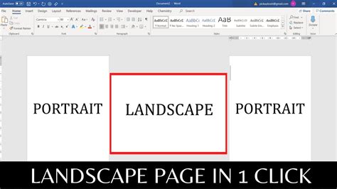 How To Make One Page Landscape In Word 2106?
