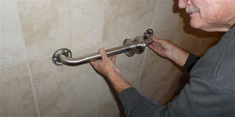 how to onstall bathroom grab rails?