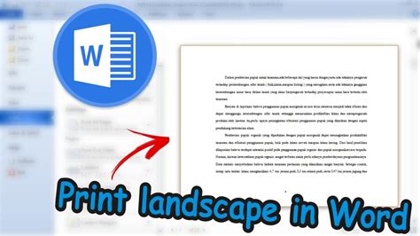 how to print in landscape from word 2010?