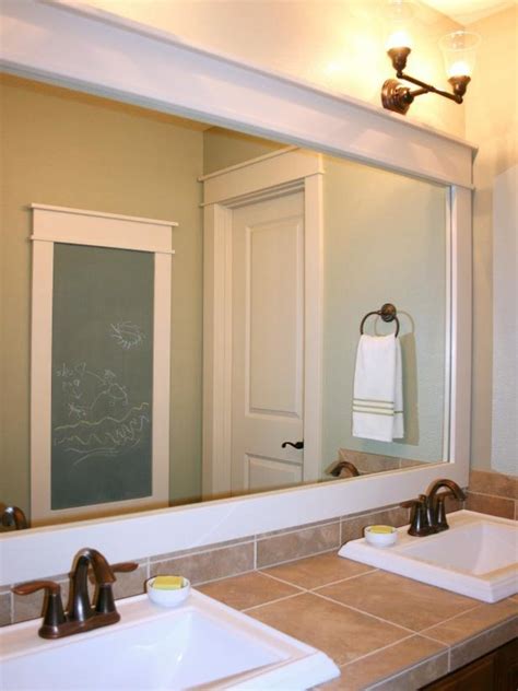 How To Put A Frame Around A Large Bathroom Mirror?