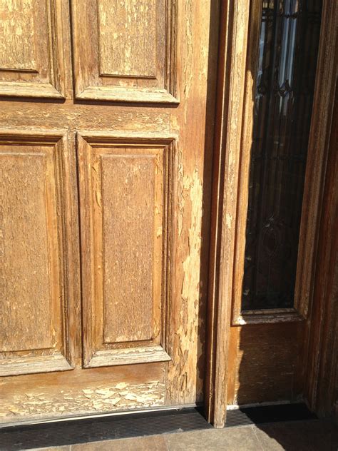 how to refinish an exterior solid oak door?