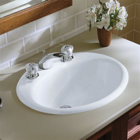 how to remove an oval drop in bathroom sink?