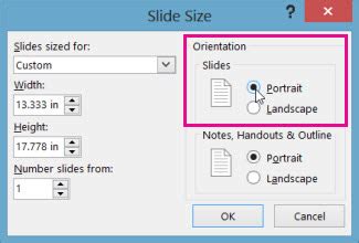 How To Set Slide Orientation To Landscape?