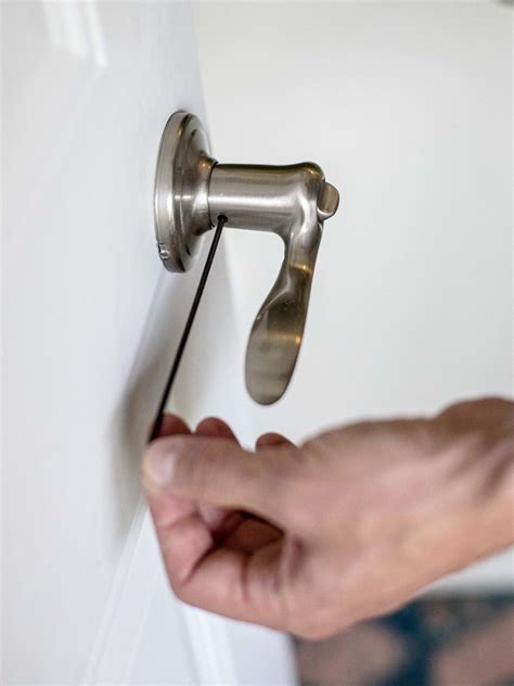 How To Take Off Bathroom Door Handle With Lock?
