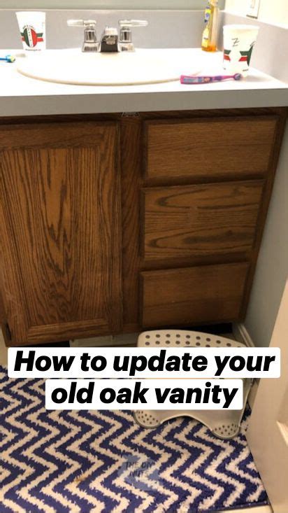 How To Update Oak Bathroom Vanity?