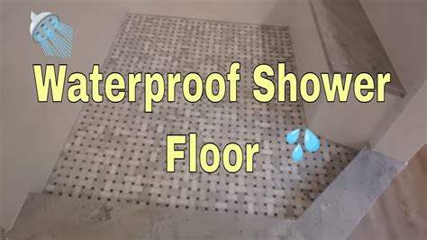 how to water proof floor before tile on bathrooms?