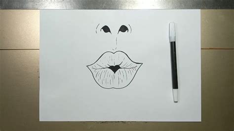 how 2 draw kissing lips youtube