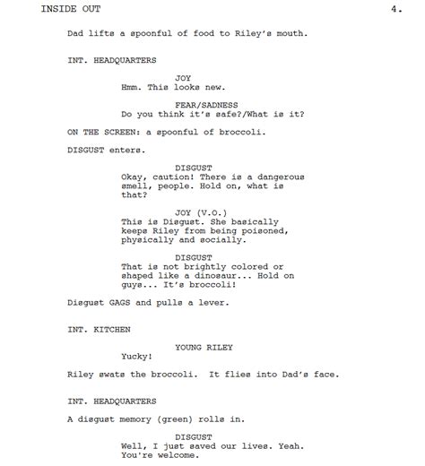 how a screenplay should look