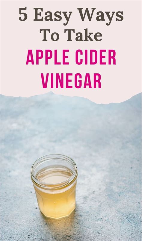 how can i take apple cider vinegar