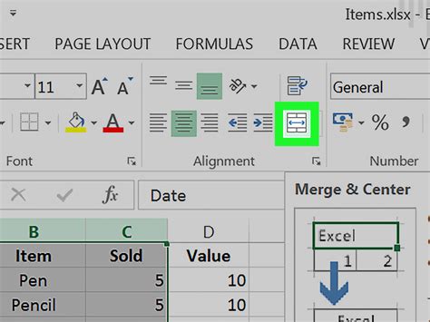 how can merge cells in excel