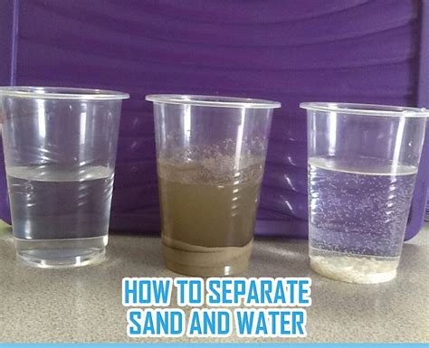 how can you separate sand from water