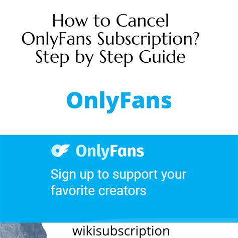 how cancel subscription on onlyfans