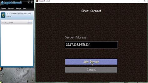 how to connect softsoap a hamachi server