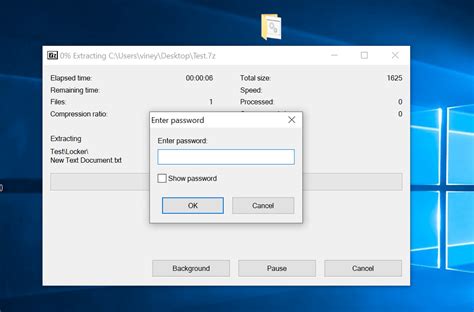 how create password in folder