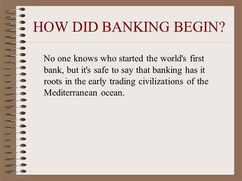 how did banking begin