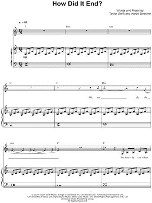 How Did It End Sheet Music