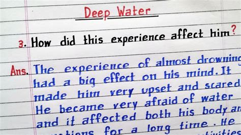 How Did This Experience Affect Him