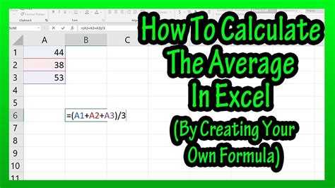 how do i calculate average in excel