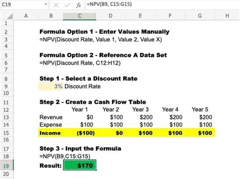 how do i calculate npv in excel