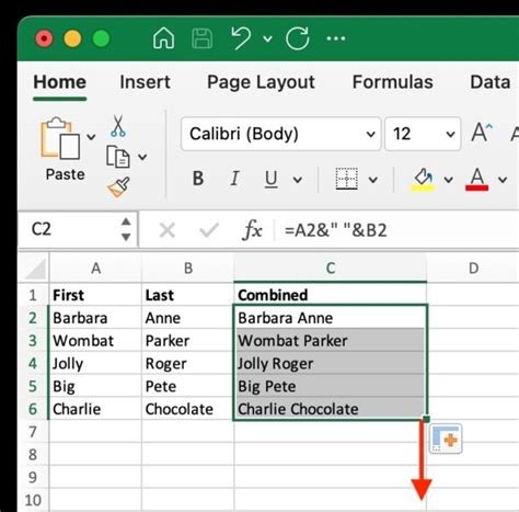 how do i combine columns in excel