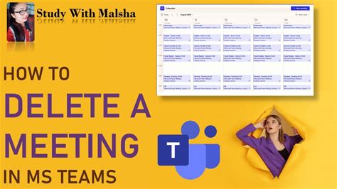how do i delete a scheduled meeting in microsoft teams