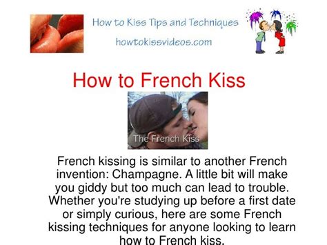 how do i learn to french kiss