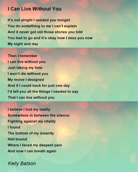 How Do I Live Without You