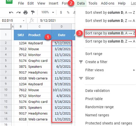 how do i sort dates in pivot table chronologically