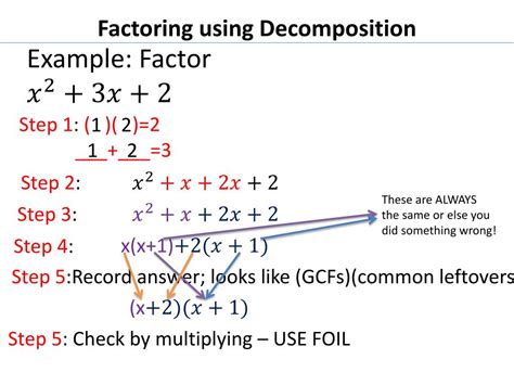 How Do You Decompose Factors Without Solving The Decompose Math Term - Decompose Math Term