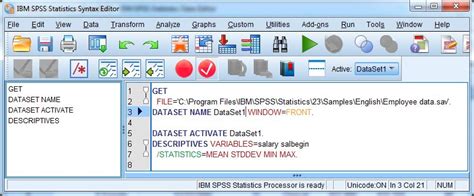 how do you get syntax out of spss 23
