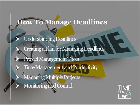 how do you manage your workload to meet deadlines