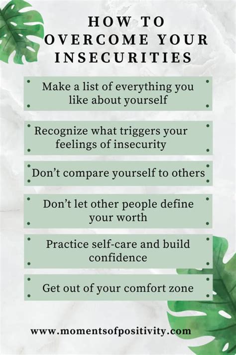 how do you overcome insecurities