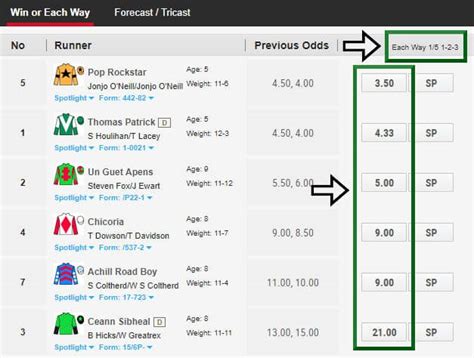 how does betting each way work