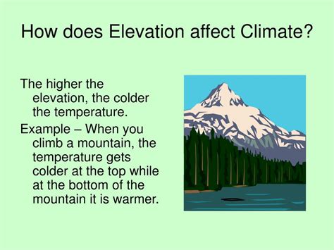 How Does Elevation Affect Climate