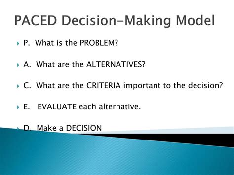 How Does Paced Model Help With Decision Making