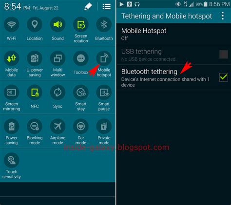 how does tethering awl on android