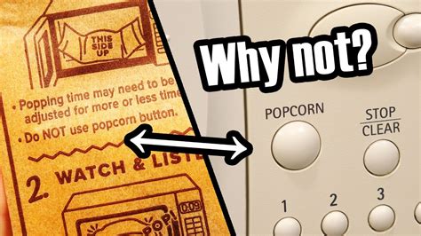 how does the popcorn button work