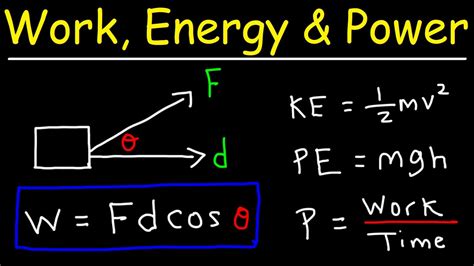 how does work energy and power related
