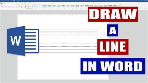 how draw line in word