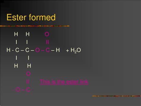 how ester is formed