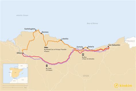 how far is bilbao to san sebastian