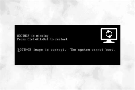 how fix bootmgr is missing