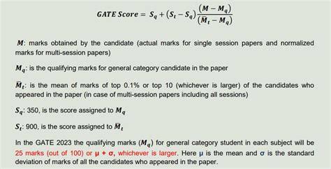 how gate score is calculated with example