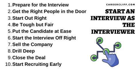 how interviewer should start interview